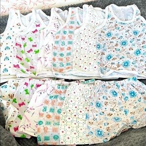 Organic cotton Kids Pajama Set 6-9 months summer sets bundle